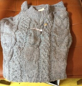 Gamboa Alpaca Sweater, Lt Gray Pullover XL Handknitted