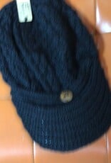 Peruvian Link Alpaca Billed Hat Black