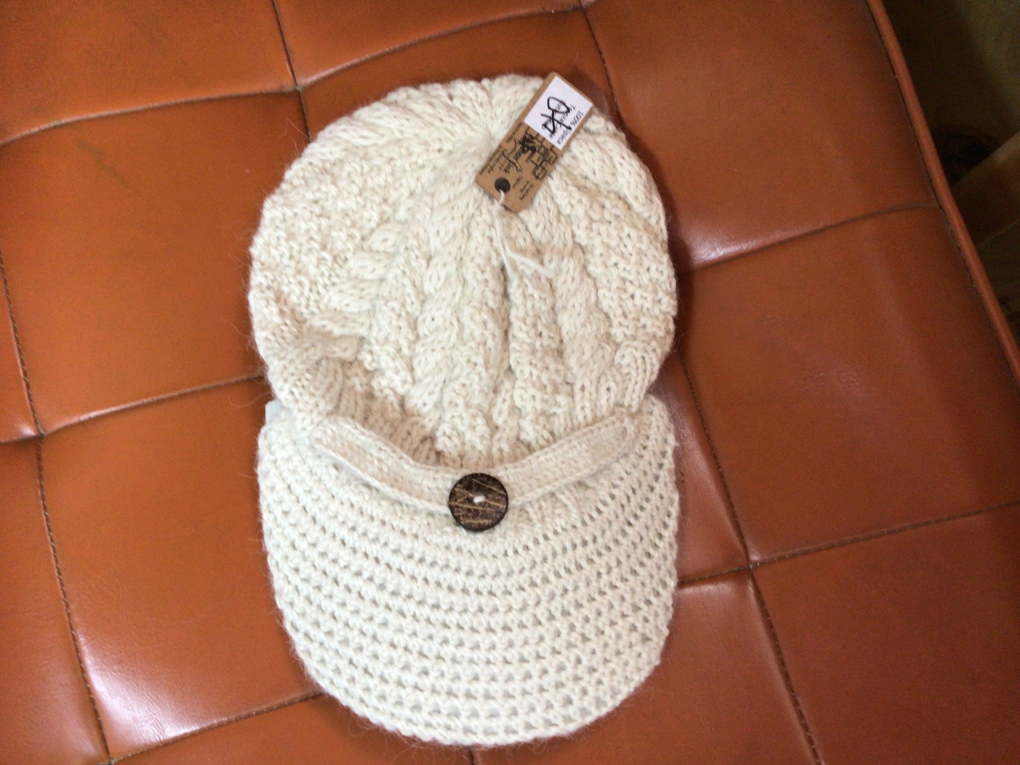 Peruvian Link Alpaca Billed Hat Natural