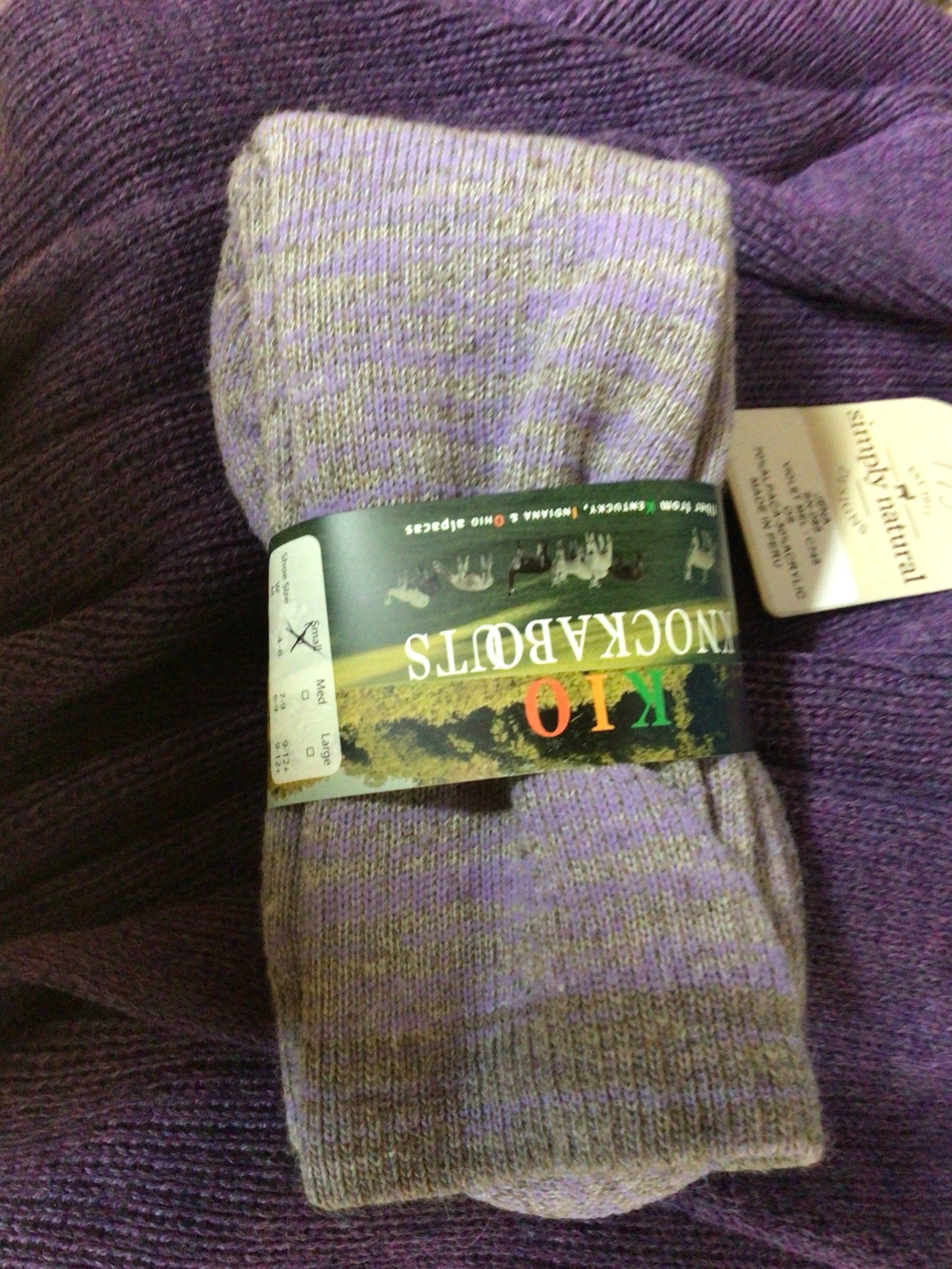 Alpaca Socks Med Gray KIO Sm