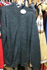 Francis Shop Alpaca Sweater, Charcoal Zipper Front XL