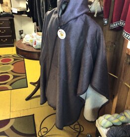 Funky Alpaca Alpaca Cape w Hood  Navy
