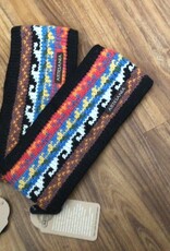 Artansia Alpaca Headband  Black w Blue/orange