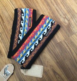Artansia Alpaca Headband  Black w Blue/orange