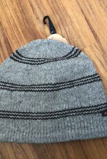 Artansia Alpaca Hat, Lt Gray w Black Stripe