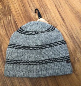 Artansia Alpaca Hat, Lt Gray w Black Stripe