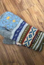 Artansia Alpaca Mittem Blue/Gray