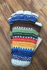 Artansia Alpaca Fingerless Gloves Tan/Brown