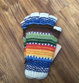 Artansia Alpaca Fingerless Gloves Tan/Brown