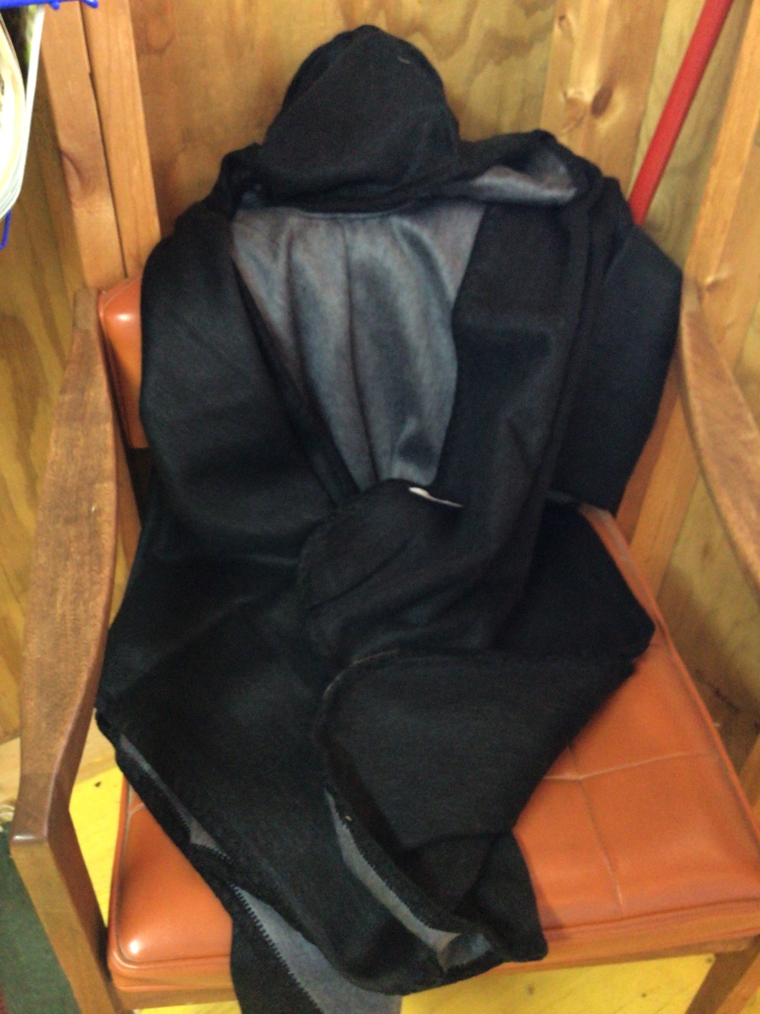 Funky Alpaca Alpaca Cape w Hood Black