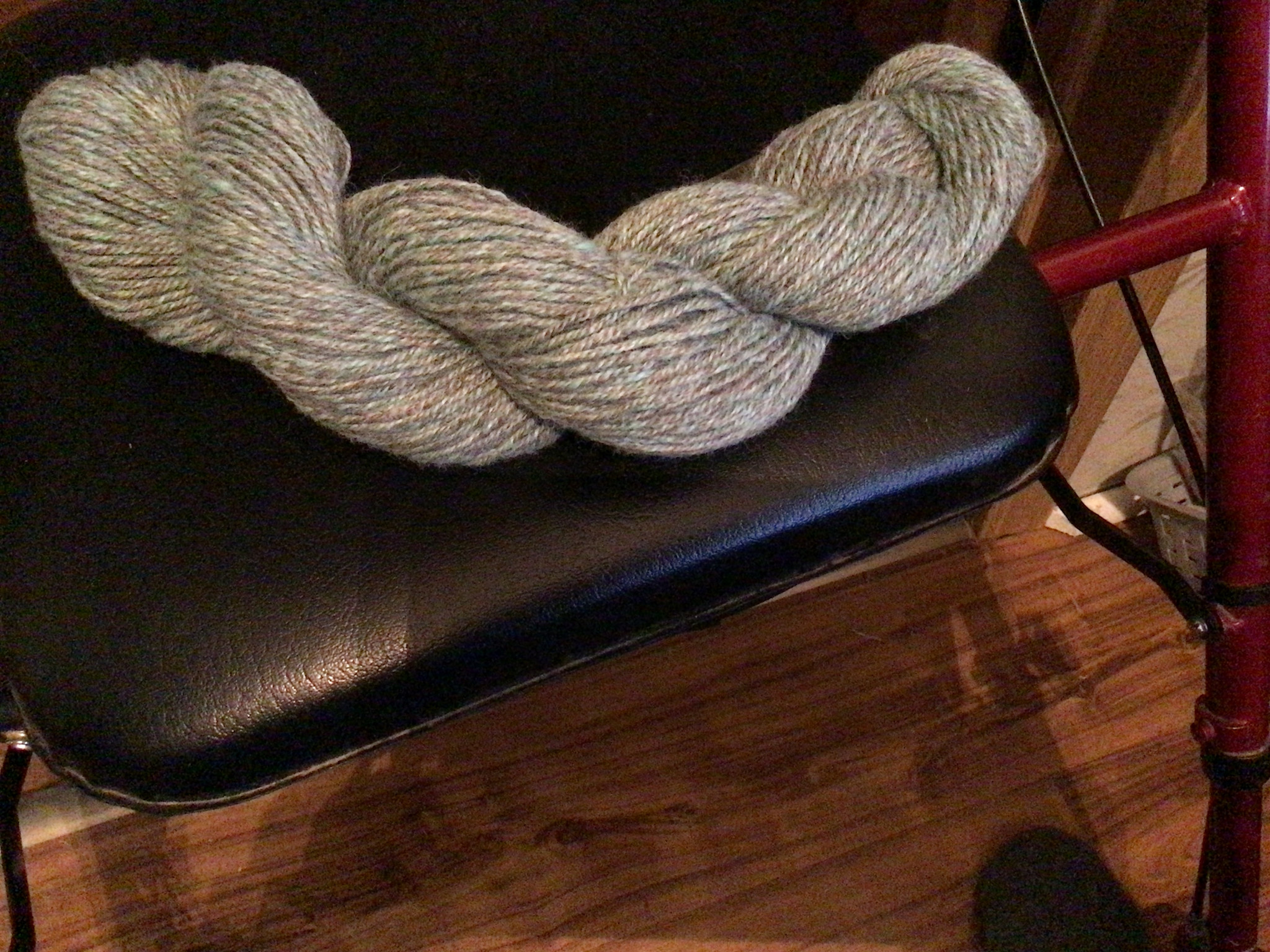 Circus City Alpaca Yarn, Gray w Lt Blue Highlights, 3ply Dk
