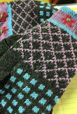 Artansia Alpaca Hat/Glitten Set Gray w Blue Trim