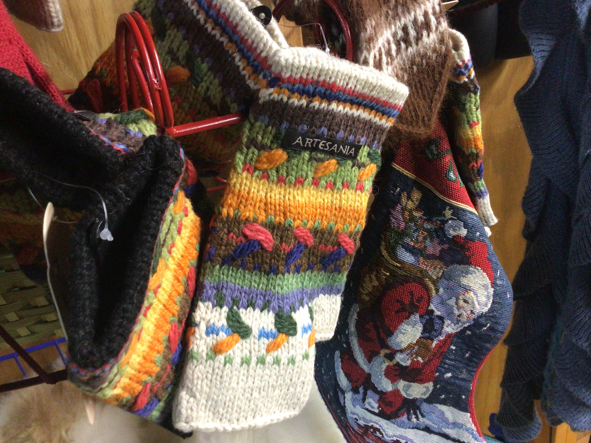 Artansia Alpaca Fingerless Gloves, Tan/Orange