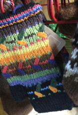 Artansia Alpaca Fingerless Gloves Black/Orange