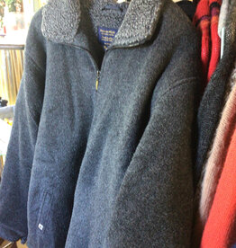 Peruvian Link Alpaca Coat Charcoal XXL Full Zip