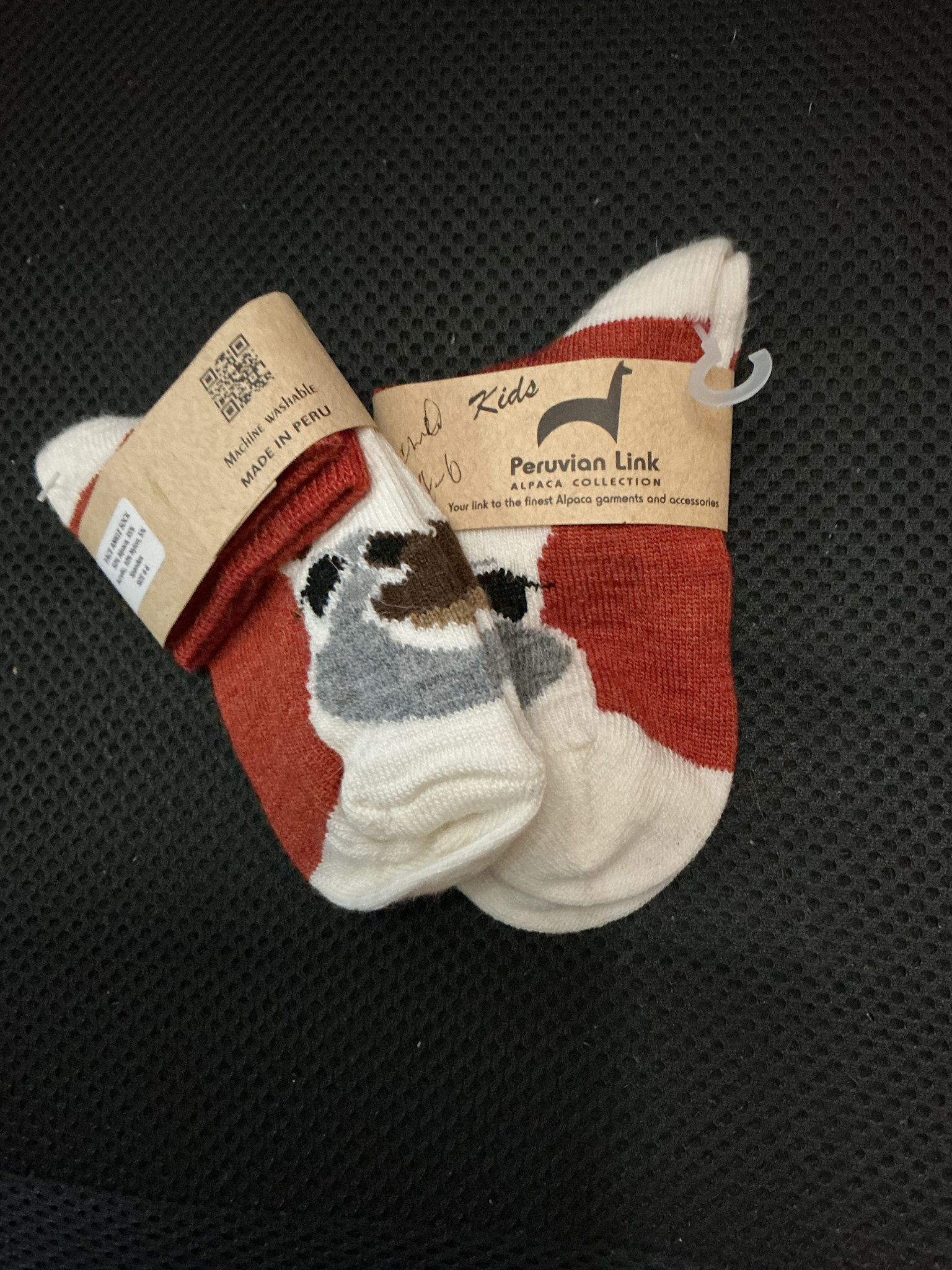 Peruvian Link Alpaca Face Jr Sock 4-6