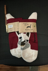 Peruvian Link Alpaca Face Sock, Wine,L/XL