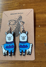 Circus City Alpaca Earrings Blue