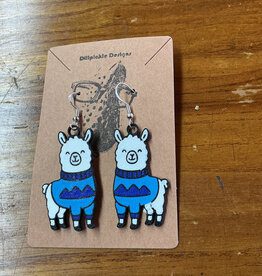 Circus City Alpaca Earrings Blue