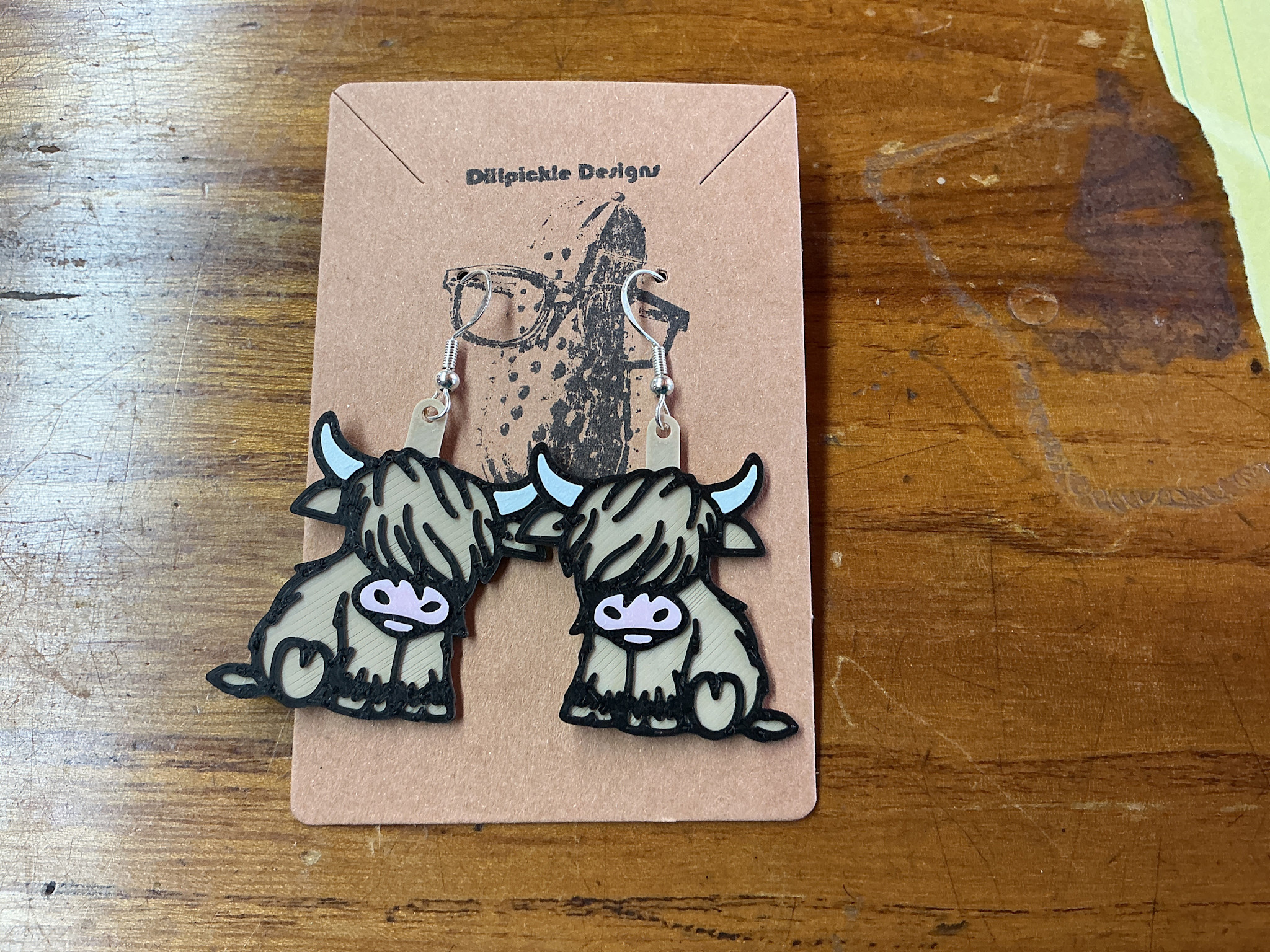 Circus City Scottish Calf Earrings