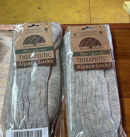 Andean Sun Alpaca socks, Therapeutic LT GRAY Med