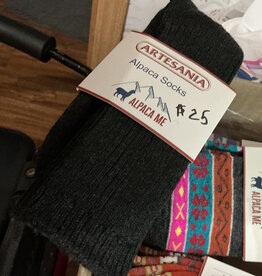 Artansia Alpaca Socks  Ladies Med Black