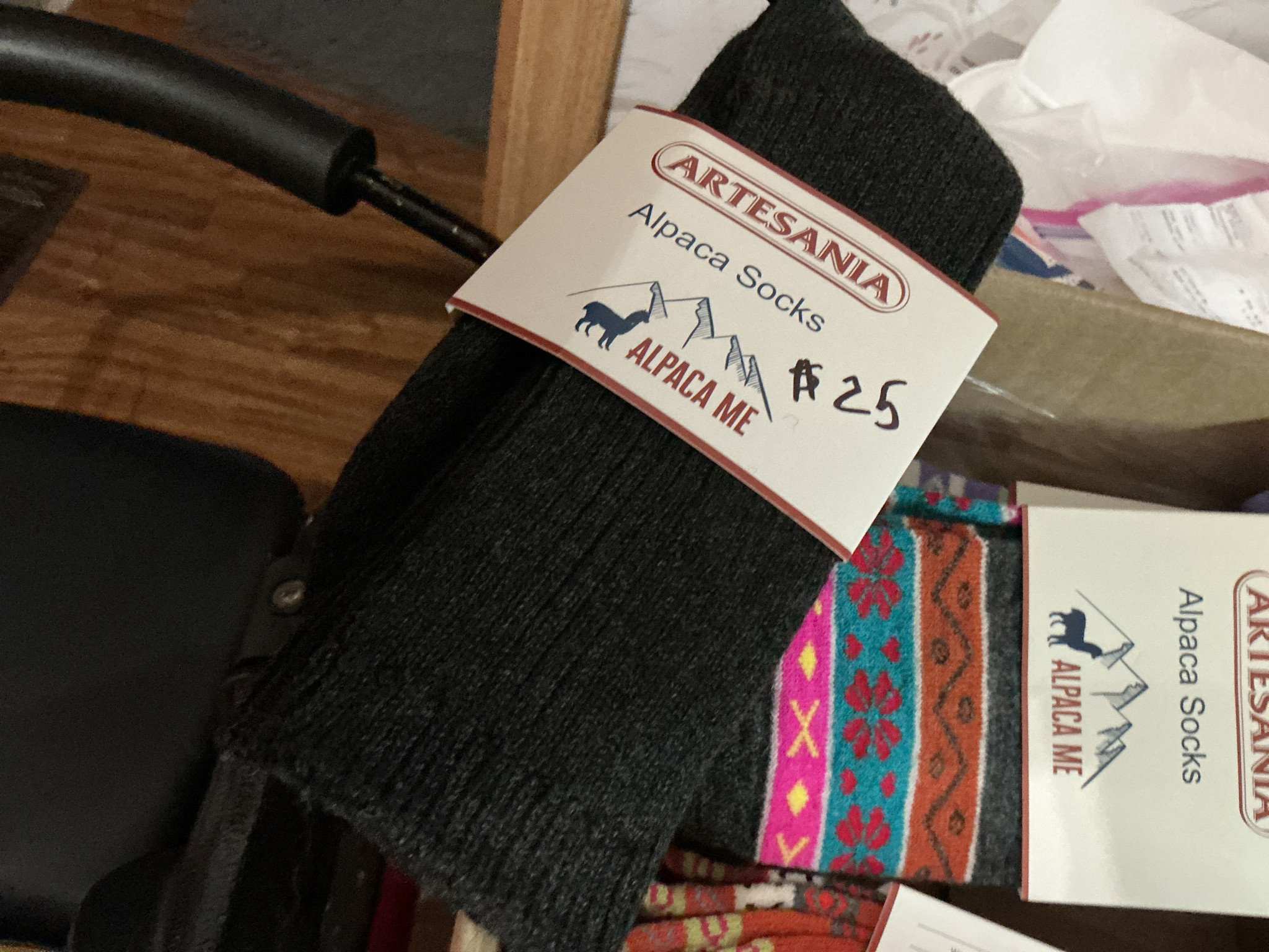 Artansia Alpaca Socks  Ladies Med Black
