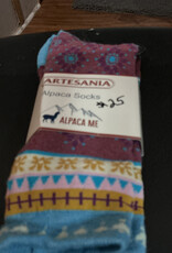 Artansia Alpaca Socks Ladies Med Wine