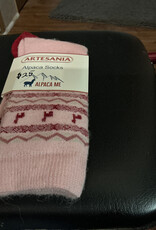 Artansia Alpaca Socks Ladies Med Pink