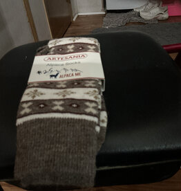 Artansia Alpaca Socks Ladies Lg Cafe