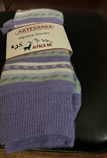Artansia Socks Ladies Lg Lila bluegrey