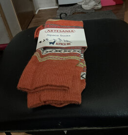 Artansia Alpaca Socks  Ladies Lg Orange