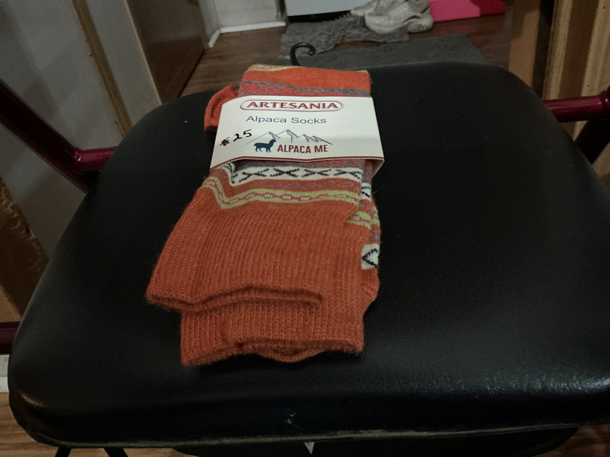 Artansia Alpaca Socks  Ladies Lg Orange