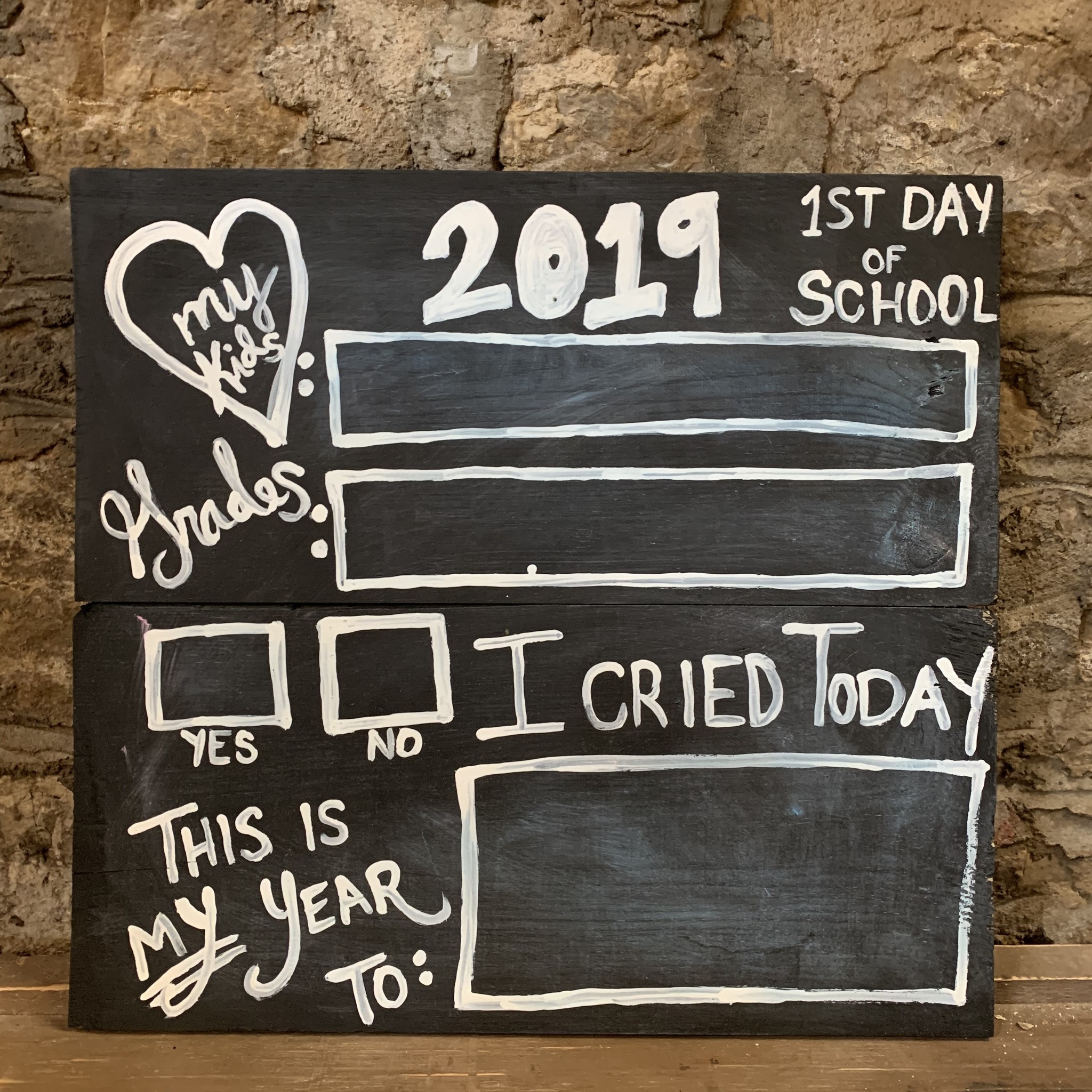 Mom’s 1st Day of School Chalkboard 