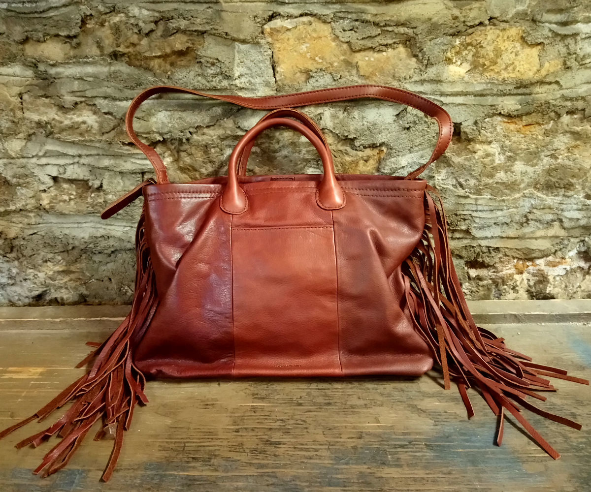 Lucky Brand Leather Fringe Bag