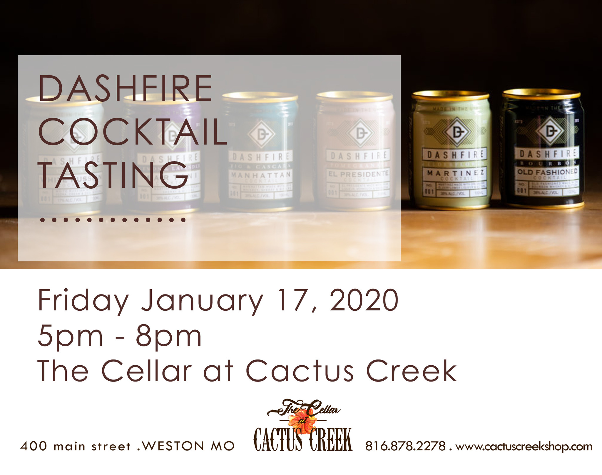 Dashfire Cocktail Tasting