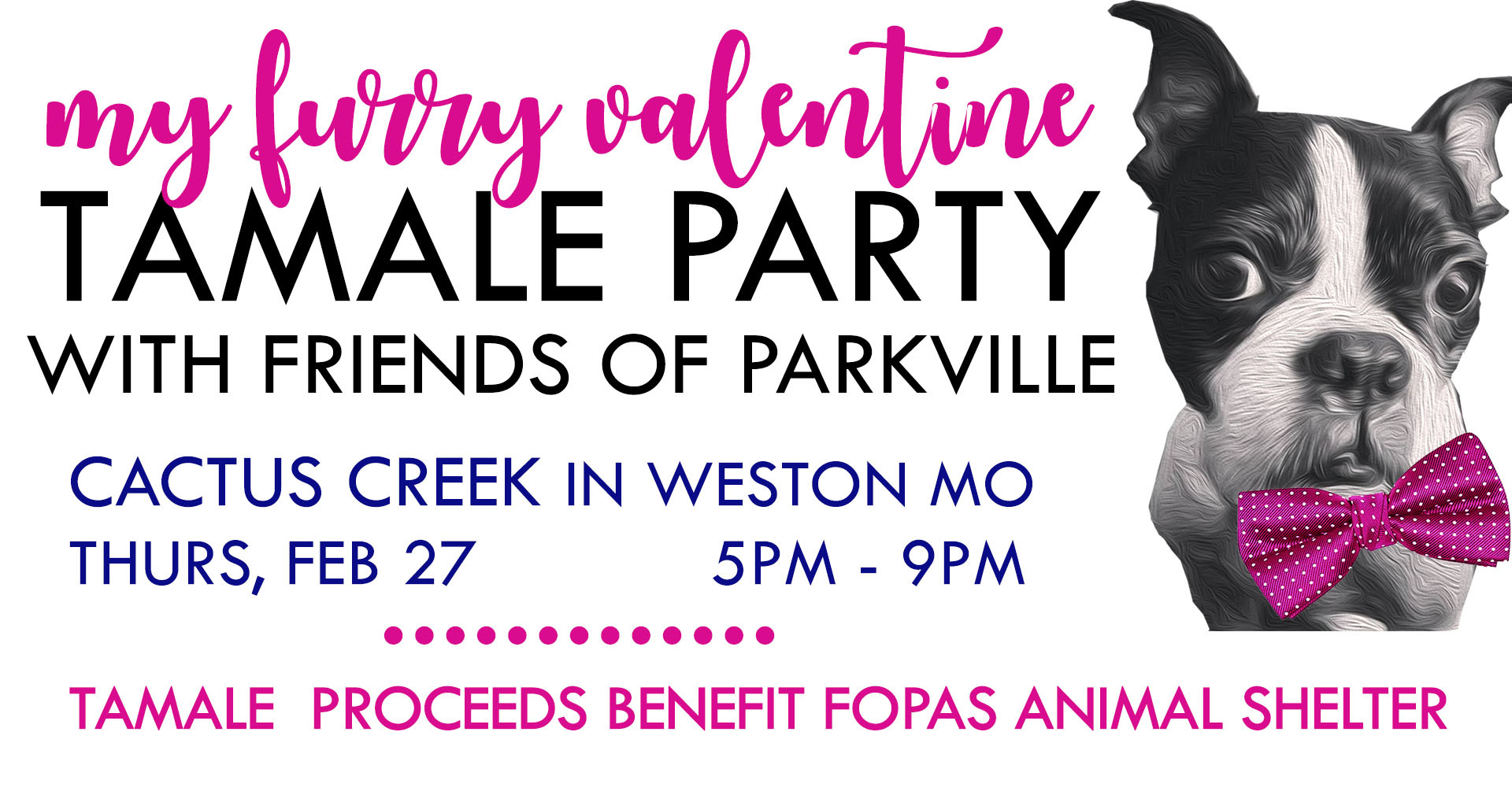 Tamale Party Benefiting FOPAS - Thursday Feb 27 - 2020