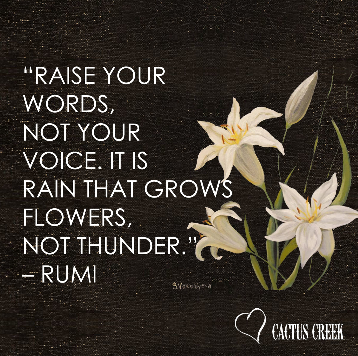 Raise your Words, not your Voice