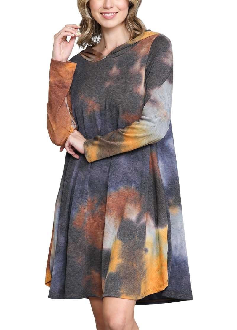 tie dye hoodie dress