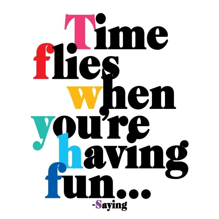 Time Flies When You Re Having Fun Inspirational Card Blank Inside Cactus Creek