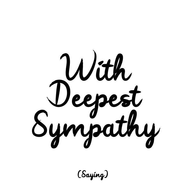 With Deepest Sympathy Inspirational Card
