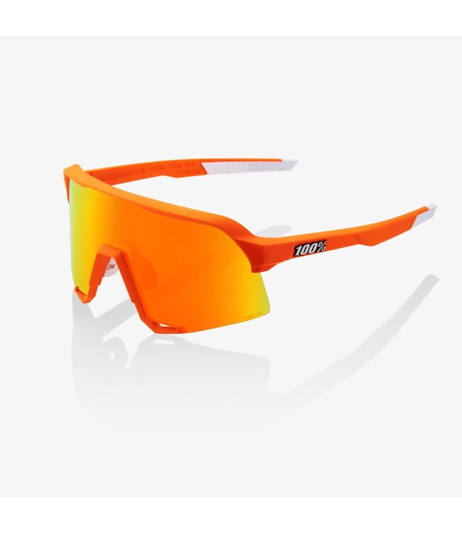 100% S3 Soft Tact Neon Orange - HiPER Red Multilayer Mirror Lens