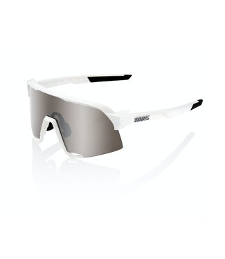 100% 100% S3 Matte White - HiPER Silver Mirror Lens