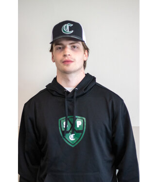 CRUSADERS HOODIE - BLACK/GREEN COAT OF ARMS