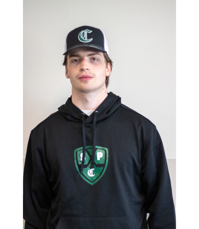 CRUSADERS HOODIE - BLACK/GREEN COAT OF ARMS