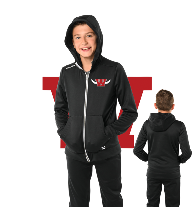 S23 BAUER TEAM FLEECE ZIP HOODIE-YTH