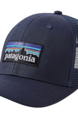 Patagonia Men's P-6 Logo Trucker Hat - BLACK - Yellow Turtle