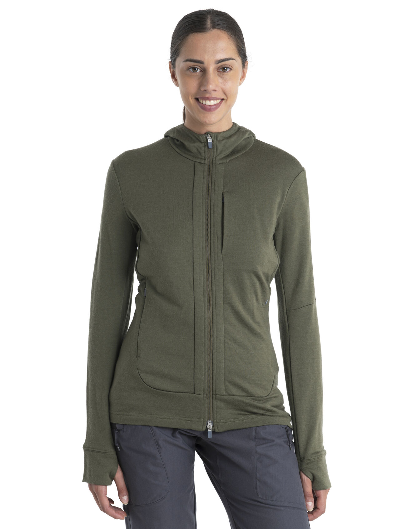 Icebreaker Women's Quantum III LS Zip Hood