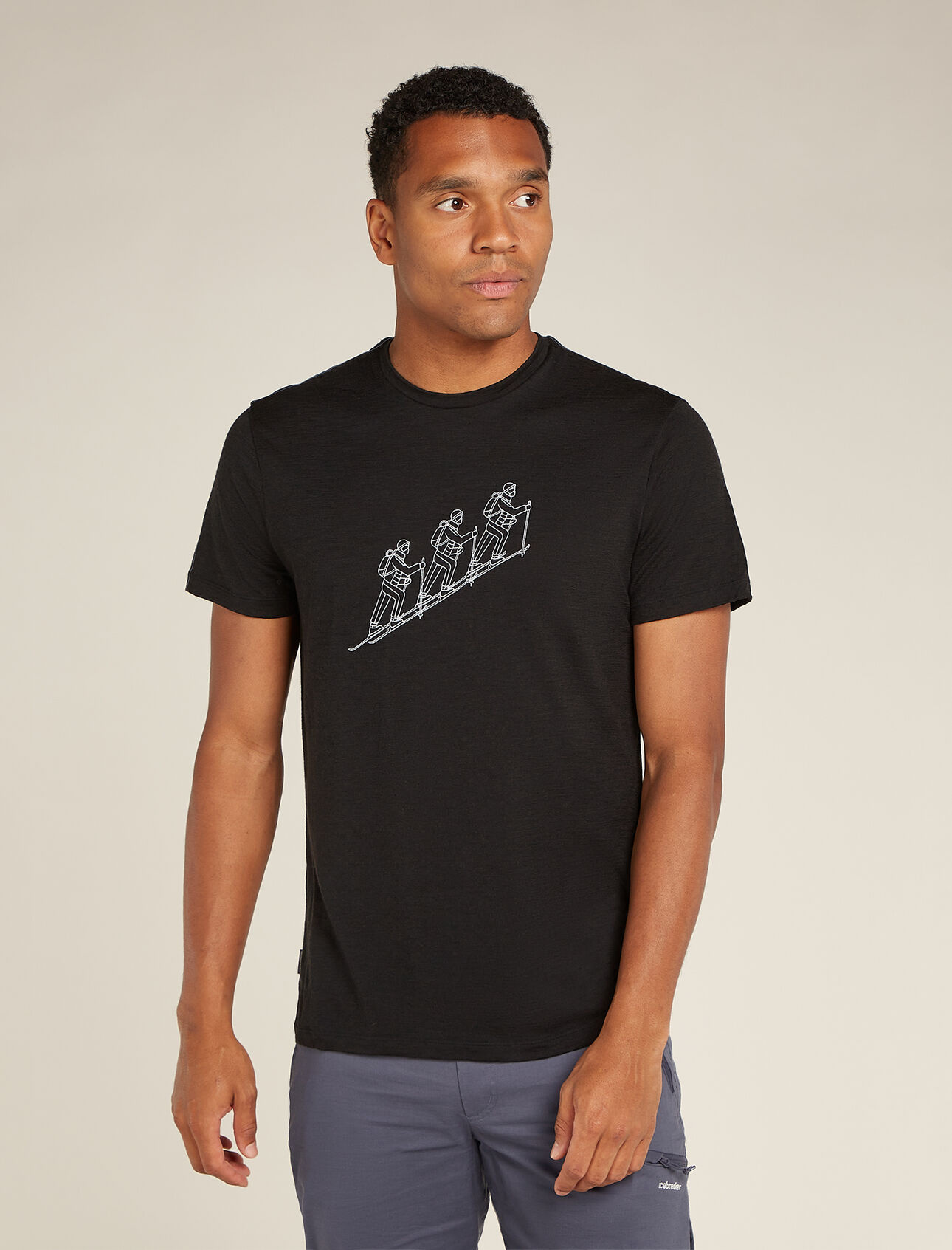 Icebreaker Men's 150 Tech Lite Short Sleeve Natural Ski Tour