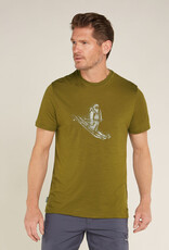 Icebreaker Men 150 Tech Lite Short Sleeve Skiing Yeti
